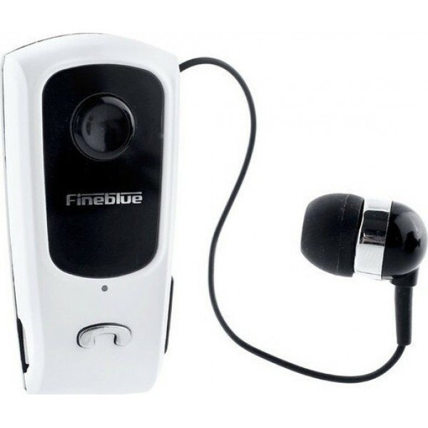 Fineblue F920 In-ear Bluetooth Handsfree Ακουστικό Πέτου Λευκό